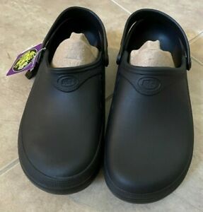 Shoes For Crews Froggz Slip On Black Clog Slip &amp; Oil Resistant Unisex M8 W10 NEW