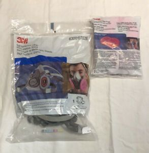 3M Half Face Respirator 6300 LG BRAND NEW W/ FILTERS