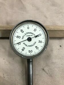 Starrett universal dial indicator works well, missing clear face cover