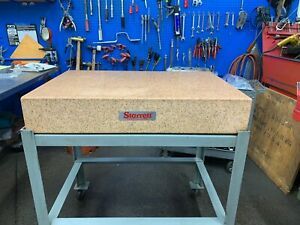 Starrett Granite Surface Plate Grade B Toolroom On A Roller Stand