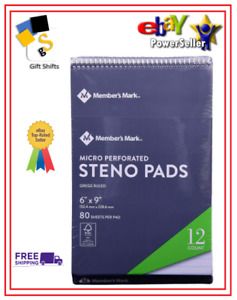 Members Mark Steno Pad 6&#034; x 9&#034; 12-Pack _Free Shipping.
