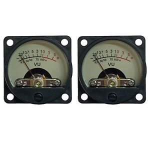 2pcs Analog VU-Meter Panel Kit Backlit Audio Recording
