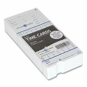 Pyramid Time Cards for 2000 and 6000 Series Time Clocks, 100/Pack (PTI42415)