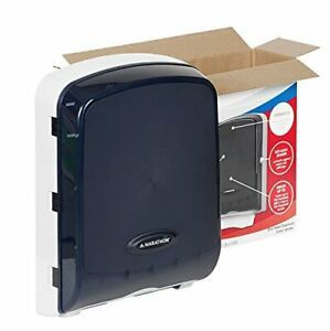 Marathon Combo Folded Towel Dispenser Color Smoke Holds C-Fold S-Fold and M-Fold