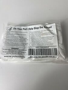 New PHE gov Face Covering Cloth Mask 5 Pack Unopened
