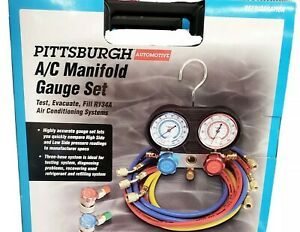 Pittsburgh AC manifold Gauge Set R134A For Air Conditioning Systems