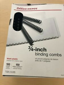 1 Boxe Office Depot 3/4&#034; Binding Combs - 100 Count