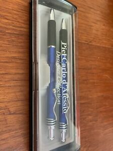 VINATGE PIERCARLO D’ ALESSIO DESIGNER COLLECTION BLUE PEN AND PENCIL SET NEW