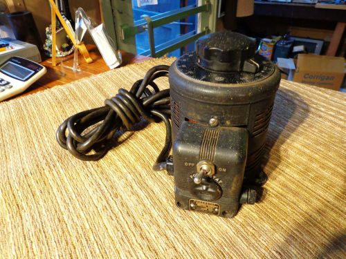 VINTAGE POWERSTAT MODEL 116 VARIAC--WORKING MODEL--2 PRONG