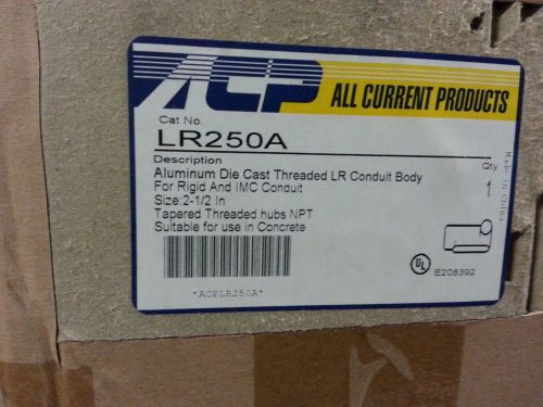All current lr, 2-1/2in  aluminum die cast conduit body lr250a for sale