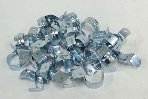 Lot 33 new 1-1/4in rigid metal strap 2 hole pipe clamp clip b343996 for sale