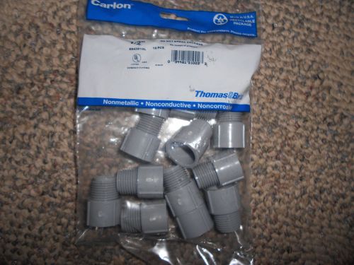 THOMAS &amp; BETTS/CARLON E943D15 PVC 1/2&#034; CONDUIT MALE ADAPTER 15PC BAG