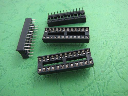 NEW 10pcs  DIP 24 pins narrow IC Sockets Adaptor Solder Type Socket High Quality