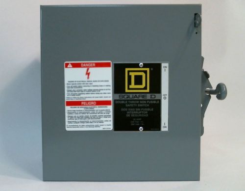 Square d 92251 2 pole 30a 240vac double throw safety switch for sale