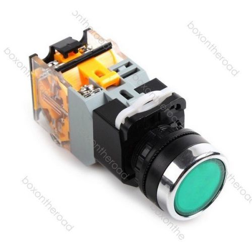 Green push button switch locking with dc24v indicator lamp 22mm no nc 380v 10a for sale