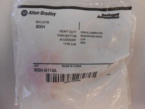 ALLEN BRADLEY 800H-N114A RED MUSHROOM HEAD