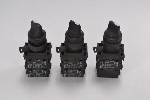 Lot 3 abb sk616001-a selector switch black 380v-ac 10a amp b329253 for sale