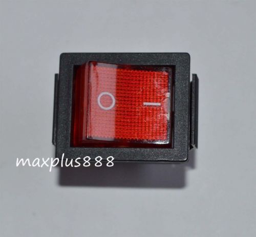 15pcs 4pin red button light lamp on-off dpst boat rocker switch 15a/250v ac 4p for sale