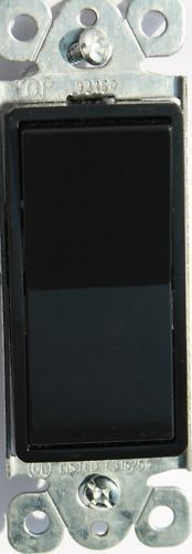 10 Decorator 15A Rocker Switches Single Pole Light Controller 91150-BK Black
