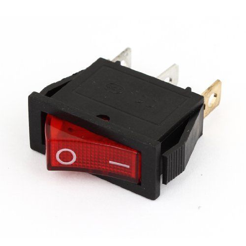 Ac 15a/250v 20a/125v 3 pin 2 position red led light on/off rocker switch kcd3 for sale