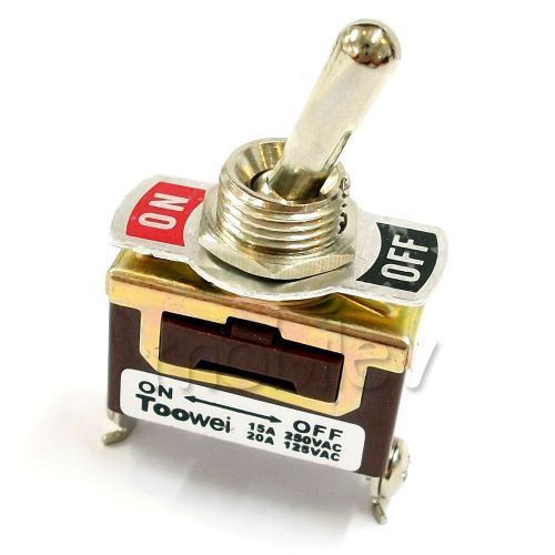 20 on-off spst toggle switch car latching 15a 250v 20a 125v ac heavy duty t701aw for sale