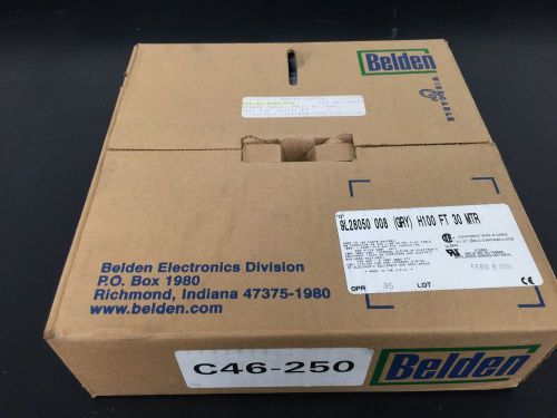 Belden Model No. 9L28050 008 Grey H100 Ft 30 MTR 28 AWG Style 2651
