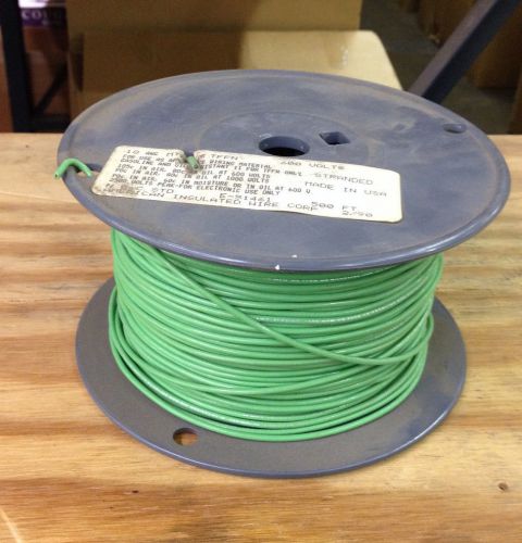 #18 green stranded copper electric wire --500 ft. mtw or tffn for sale