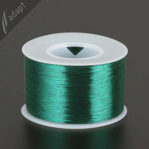 Magnet Wire, Enameled Copper, Green, 34 AWG (gauge), 155C, ~1/2 lb, 3950&#039;