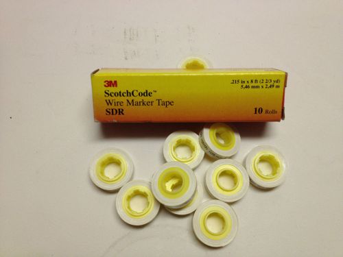 3M SCOTCH CODE WIRE TAPE SDR-6  NEW 10 ROLL PER BOX FREE &amp; FAST SHIPPING