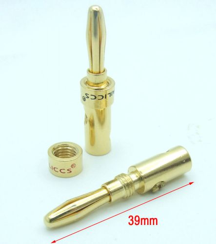 2PC High quality 24K copper Gold 4mm banana plug screws for Speaker Binding Post
