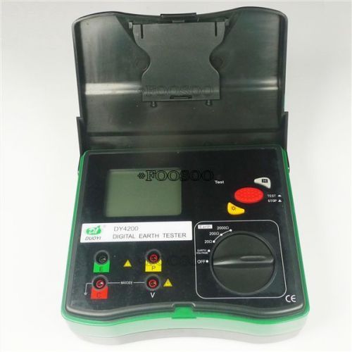 0.01?-2000? TESTER NEW EARTH GROUND RESISTANCE DIGITAL METER DY4200 CARRY BOX
