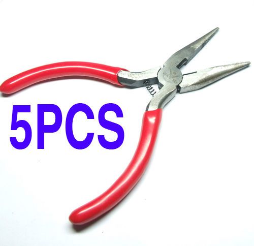 5PCS Insulation Plastic Coated Needle Nose Pliers Tool