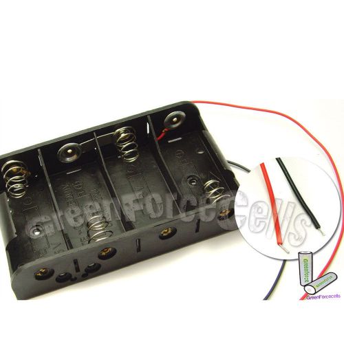 5 pcs 4 c cells battery 6v clip holder box case w/lead for sale
