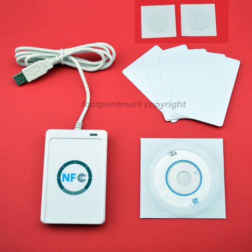 Contactless smart reader nfc acr122u rfid &amp; writer/usb + sdk + mifare ic card for sale