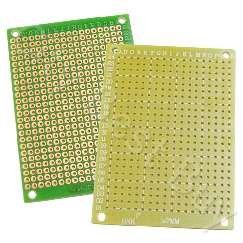 2 x breadboard printed circuit panel board prototype pcb 5cm x 7cm 432 holes g1 for sale