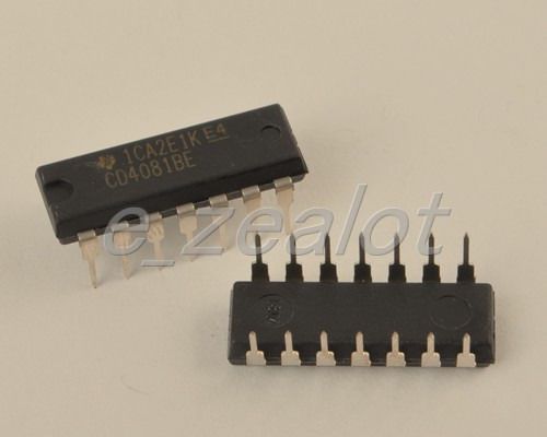 10pcs new cd4081be dip-14 cd4081 dip14 ti quad 2 input or/and gates for sale