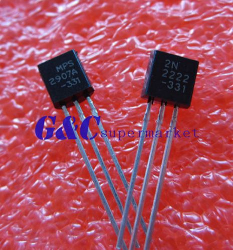 200PAIR OR 200PCS  Transistor TO-92 2N2222 2N2907 2N2222A 2N2907A  NEW