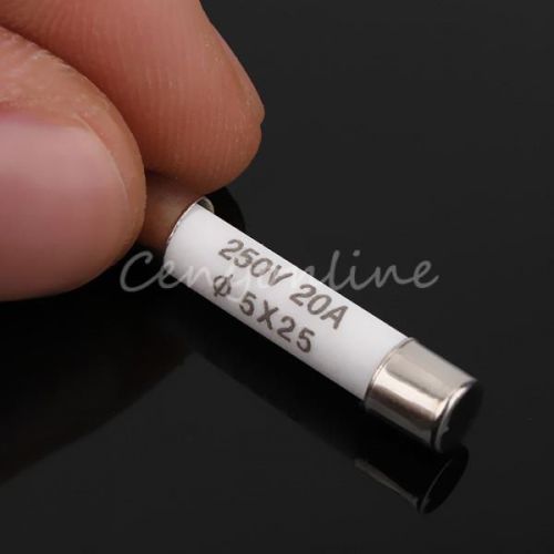 20PCS 20A 250V Ceramic Fuse Tube Circuit Protection Fast Blow for Microwave Oven