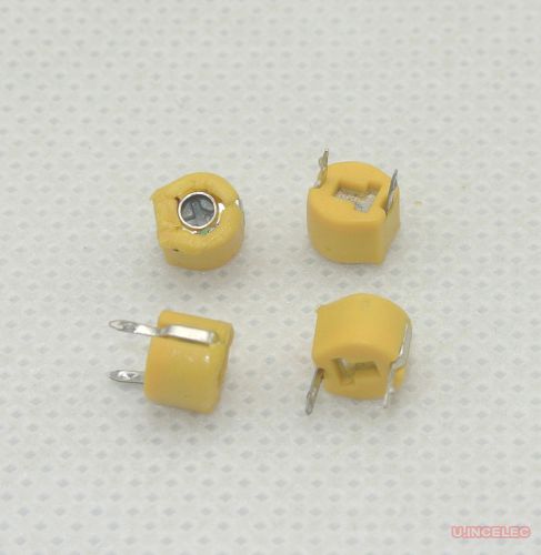40pf ceramic trimmer capacitor variable 6mm yellow x100pcs for sale