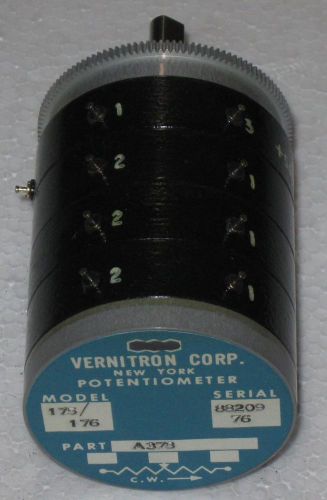 Vernitron potentiometer model 175 176 a378 0 to 5k ohm for sale