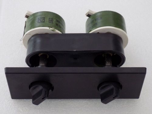 Set 2x PPB-15G 15 Ohms 15 Watt Ceramic Wire Wound Potentiometer + Plate &amp; Handle