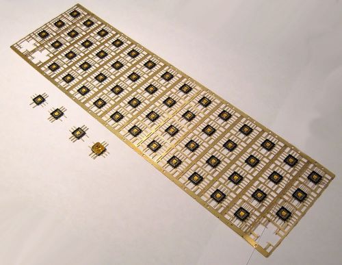 Entire Sheet of Partial CPU IC Chips For Collecting gold scrap rare leadframe