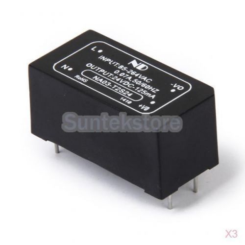 3x isolated power module input ac 85-264v/dc 100-370v to output dc 24v converter for sale