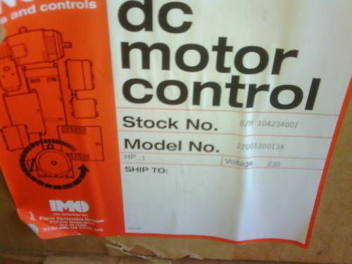 FINCOR DC MOTOR CONTROL 2200S10013A *NEW IN A BOX*