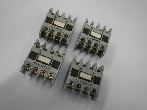 Allen-bradley 195-fa40,series a auxiliary contact block,lot of 4, 10a 600v,4no for sale