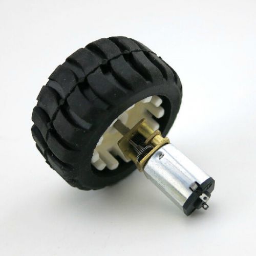 2pcs new n20 gear motor with rubber wheels 6v for robot cheap hot for sale