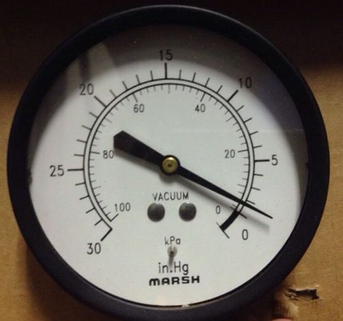 Marsh instrument 0-30 psi vacuum gauge j8005 3.5 1/4bm 0/30 for sale