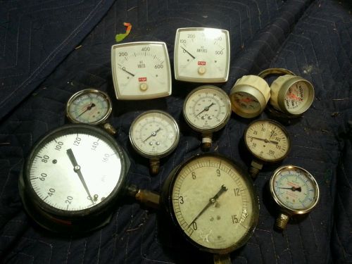Vintage gauge lot. Ashcroft.  Volt meters. Pressure gauges awesome lot!! Lot #4