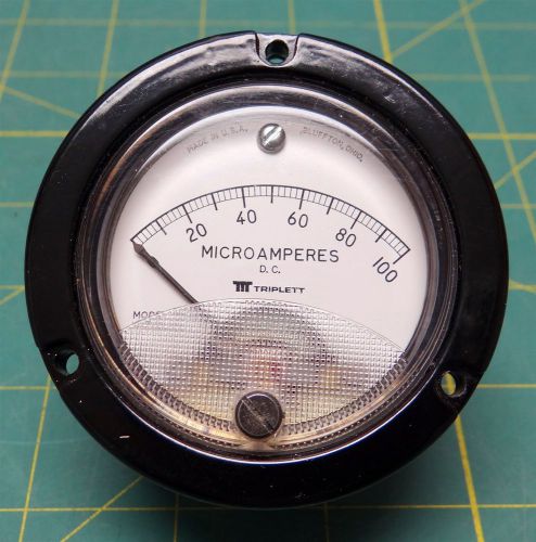 Triplett Corp 0-100 DC Microamperes Ammeter P/N 221HR10616-18-1