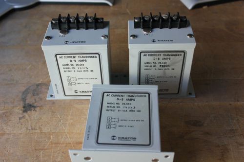 KRATOS 20.550 AC CURRENT TRANSDUCER , 0-5 AMPS, 0-1mA INTO 10K OUTPUT - NEW!